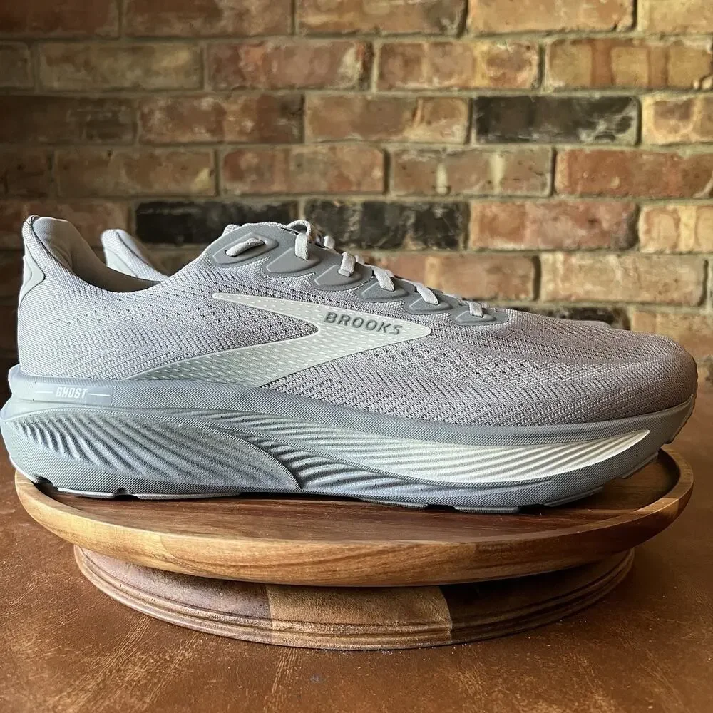 Brooks Ghost 17 Grey Neutral Cushion Running Sneakers Shoes Men’s Size 14 2E